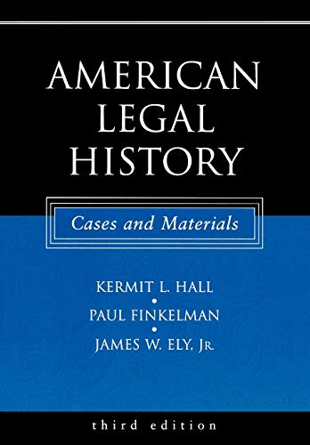 9780195162257: American Legal History: Cases and Materials