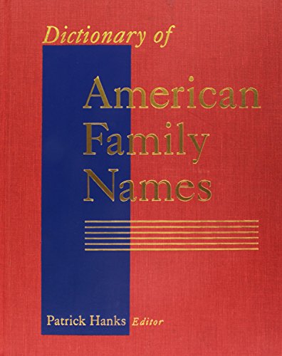 9780195165586: Dictionary of American Family Names,Vol. 2: G-N