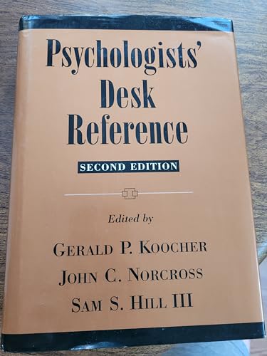 Imagen de archivo de Psychologists' Desk Reference a la venta por HPB-Ruby