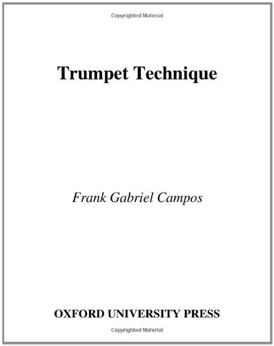Beispielbild fr Trumpet Technique zum Verkauf von Stock & Trade  LLC