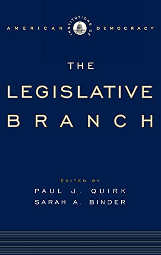 Stock image for Institutions of American Democracy: The Legislative Branch for sale by Ergodebooks