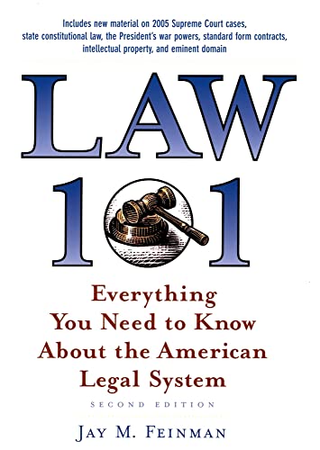 Beispielbild fr Law 101 : Everything You Need to Know about the American Legal System zum Verkauf von Better World Books