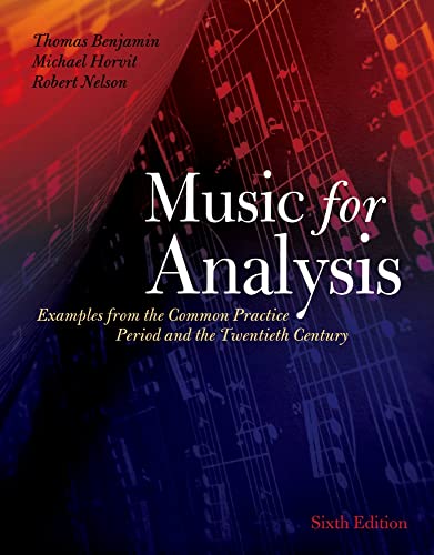 Imagen de archivo de Music for Analysis: Examples from the Common Practice Period and the Twentieth Century Includes CD a la venta por HPB Inc.