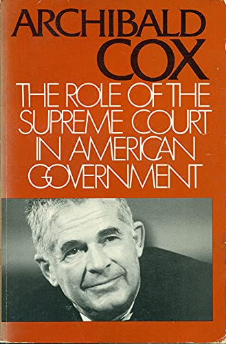 Stock image for The Role of the Supreme Court in American Government for sale by Better World Books