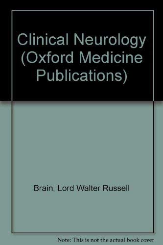 Stock image for Clinical Neurology (Oxford Medicine Publications) for sale by Wonder Book