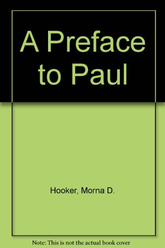 A Preface to Paul (9780195201956) by Hooker, Morna D.