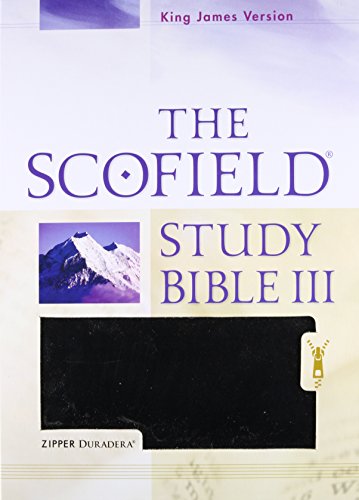 Stock image for Holy Bible: King James Version, The Scofield Study Bible III, Duradera Zipper Black for sale by Seattle Goodwill