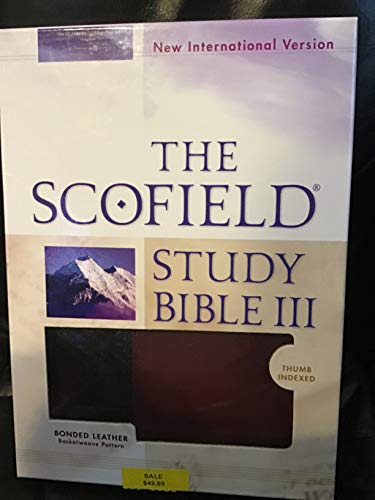 9780195280081: The Scofield Study Bible III: New International Version/Bonded Leather Basketweave Black-Burgundy Leather/ Thumbed Indexed