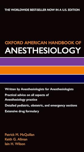 Imagen de archivo de Oxford American Handbook of Anesthesiology a la venta por Revaluation Books