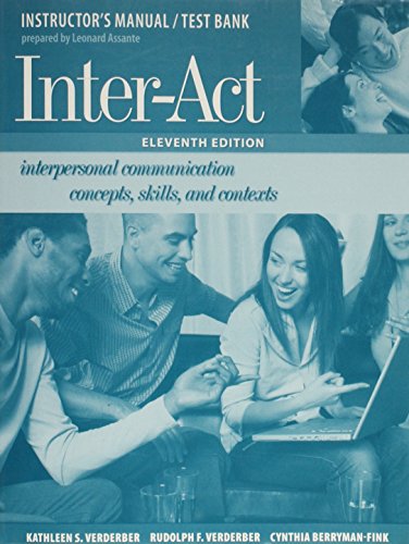 9780195308563: Inter-act Interpersonal Communication Concepts, Skills, & Contexts