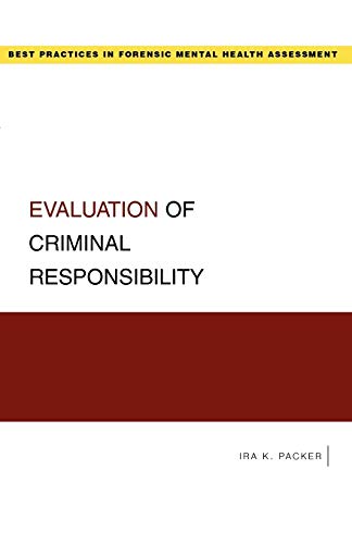 Imagen de archivo de Evaluation of Criminal Responsibility a la venta por Blackwell's