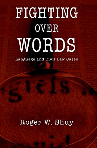 Imagen de archivo de Fighting Over Words: Language and Civil Law Cases a la venta por ThriftBooks-Atlanta