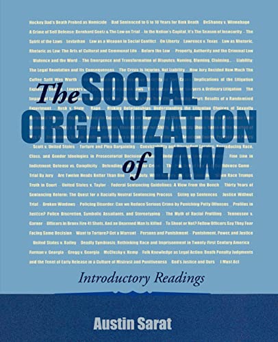 Stock image for The Social Organization of Law: Introductory Readings for sale by Ergodebooks