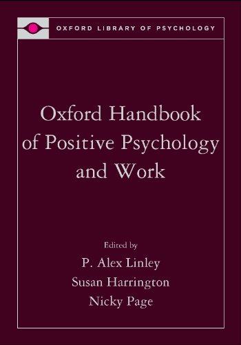 Imagen de archivo de Oxford Handbook of Positive Psychology and Work a la venta por Better World Books