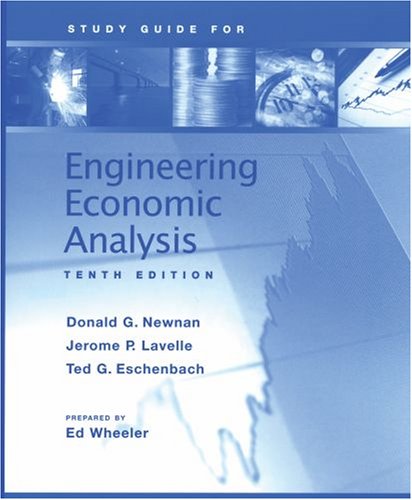 Imagen de archivo de Study Guide For: Engineering Economic Analysis a la venta por Better World Books