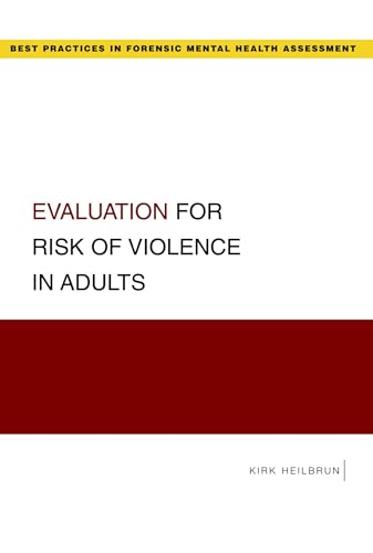 Imagen de archivo de Evaluation for Risk of Violence in Adults a la venta por Blackwell's