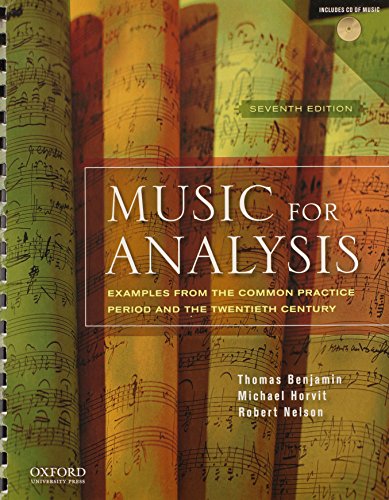 Imagen de archivo de Music for Analysis: Examples from the Common Practice Period and the Twentieth Century a la venta por Reliant Bookstore