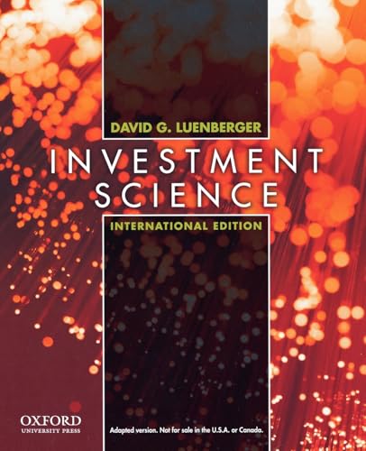 Imagen de archivo de Investment Science, International EdiLuenberger, David G. a la venta por Iridium_Books