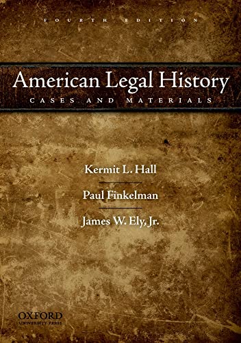 Beispielbild fr American Legal History : Cases and Materials zum Verkauf von Better World Books
