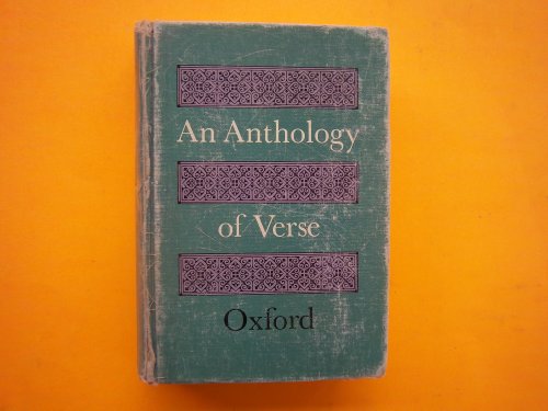 Stock image for An Anthology of Verse for sale by Better World Books