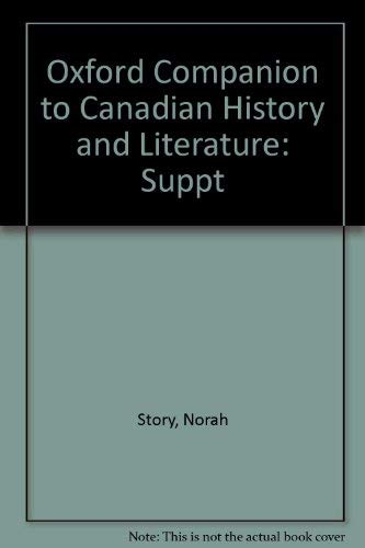 9780195402056: Supplement to Oxford Companion to Canadian History and Literature