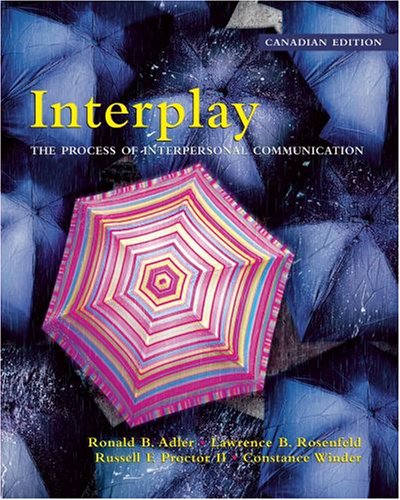 Beispielbild fr Interplay: The Process of Interpersonal Communication zum Verkauf von ThriftBooks-Dallas