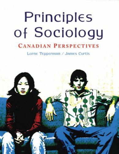 Imagen de archivo de Principles of Sociology : Canadian Perspectives a la venta por Better World Books