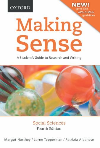 Beispielbild fr Making Sense in the Social Sciences: A Student's Guide to Research and Writing zum Verkauf von Caryota Book Exchange