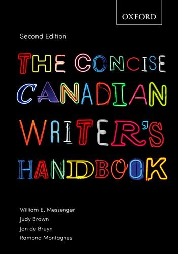 Stock image for The Concise Canadian Writer's Handbook Messenger, William E.; de Bruyn, Jan and Brown, Judy for sale by Aragon Books Canada