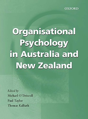 Beispielbild fr Organisational Psychology in Australia and New Zealand zum Verkauf von Blackwell's