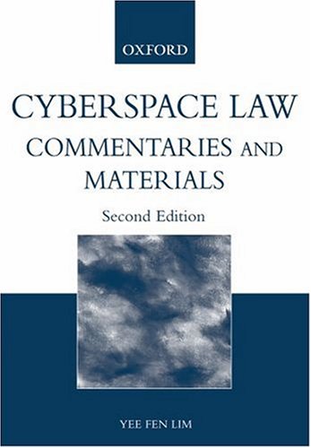 9780195515763: Cyberspace law: Commentaries and Materials