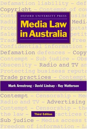 Media law in Australia (9780195536034) by Armstrong, Mark