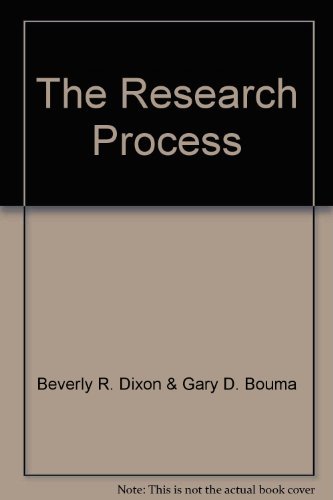 9780195544459: THE RESEARCH PROCESS. [Taschenbuch] by Dixon, Beverly, & Gary D. Bouma.