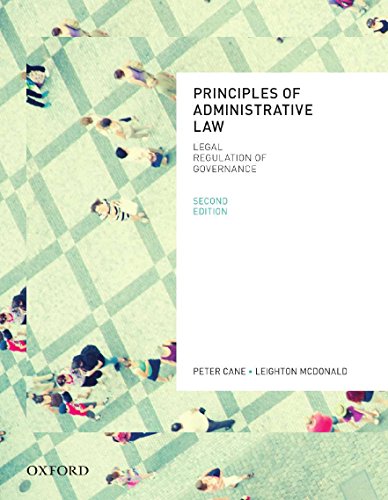 Stock image for Principles of Administrative Law, SecCane, Peter; McDonald, Leighton for sale by Iridium_Books