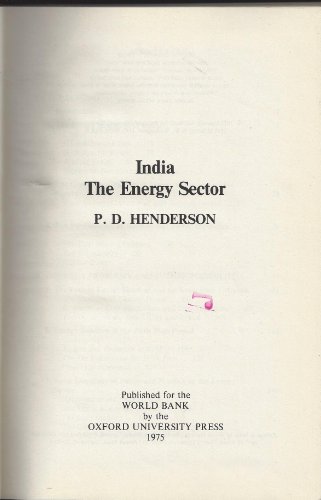 Stock image for India: The Energy Sector for sale by G. & J. CHESTERS