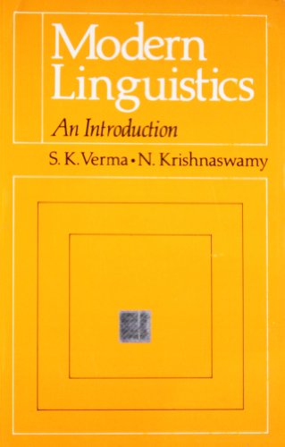 Stock image for Modern Linguistics. An Introduction for sale by GF Books, Inc.