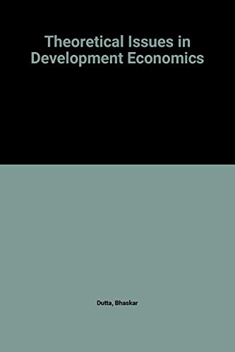 Imagen de archivo de Theoretical Issues in Development Economics a la venta por Anybook.com