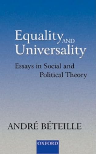 Stock image for Equality and Universality : Essays in Social and Political Theory for sale by Better World Books