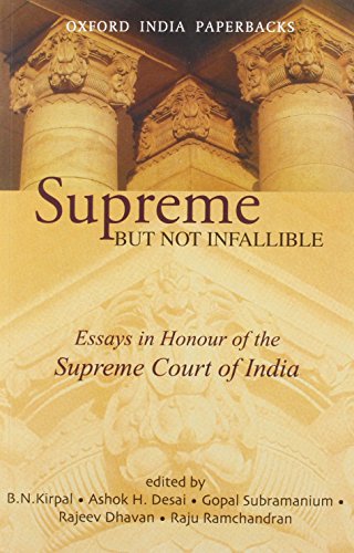 Stock image for Supreme but Not Infallible: Essays in Honour of the Supreme Court of India for sale by Ergodebooks