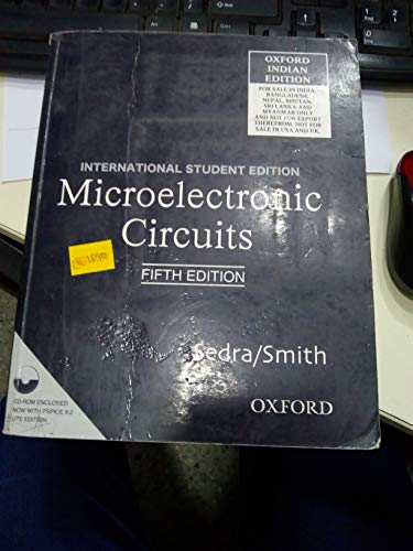 Imagen de archivo de Microelectronic Circuits Fifth Edition International Student Edition (Oxford Indian Edition) a la venta por dsmbooks