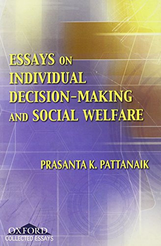 Beispielbild fr Essays on Individual Decision Making and Social Welfare (Oxford Collected Essays) zum Verkauf von Cambridge Rare Books