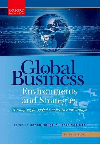 Stock image for Global Business Environments and StraHough, Johan; Neuland, Ernst for sale by Iridium_Books