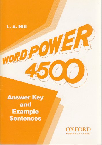 9780195891041: Ans.Key and Example Sentences (Word Power 4500) (Vocabulary Tests and Exercises in American English)