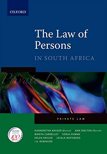 Stock image for The Law of Persons in South Africa (PSkelton, Ann; Kruger, Hannaretha for sale by Iridium_Books