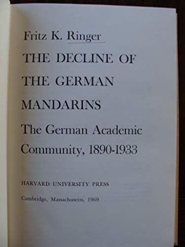 9780196265407: The Decline of the German Mandarins