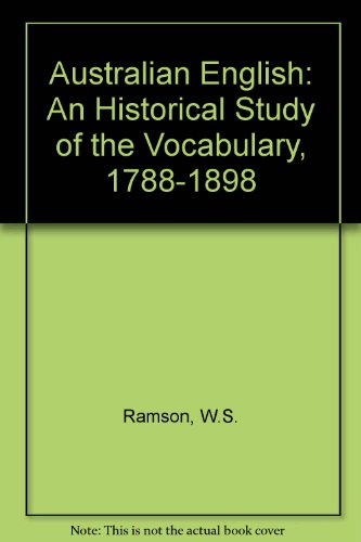 Australian English (9780196330891) by Ramson, W. S.