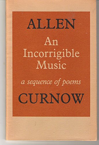 9780196479798: An incorrigible music: A sequence of poems