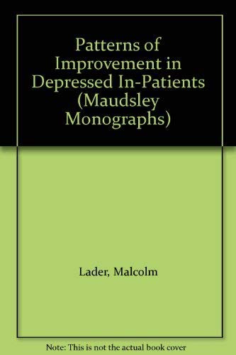 Stock image for Patterns of Improvement in Depressed In-Patients for sale by Doss-Haus Books