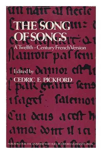 9780197134184: The Song of Songs;: A twelfth century version, (University of Hull. Publications)