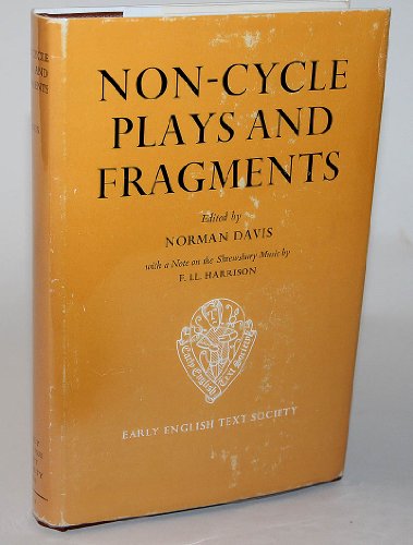 Imagen de archivo de Non-Cycle Plays and Fragments (Early English Text Society Supplementary Series) a la venta por Reader's Corner, Inc.